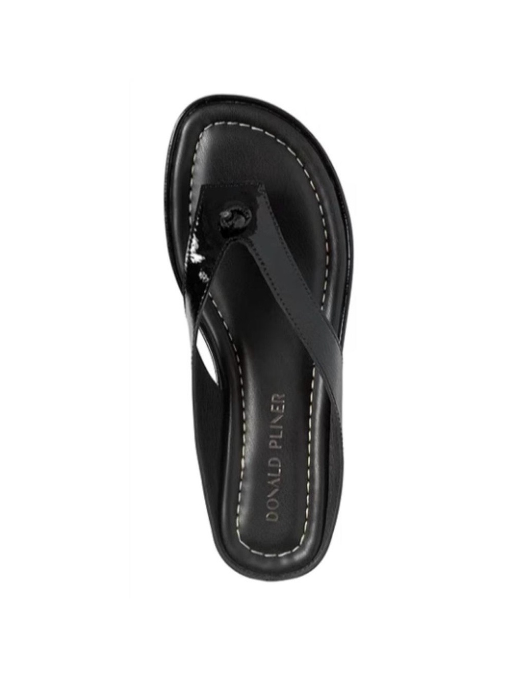 Donald Pliner Black Seena Flat Sandal